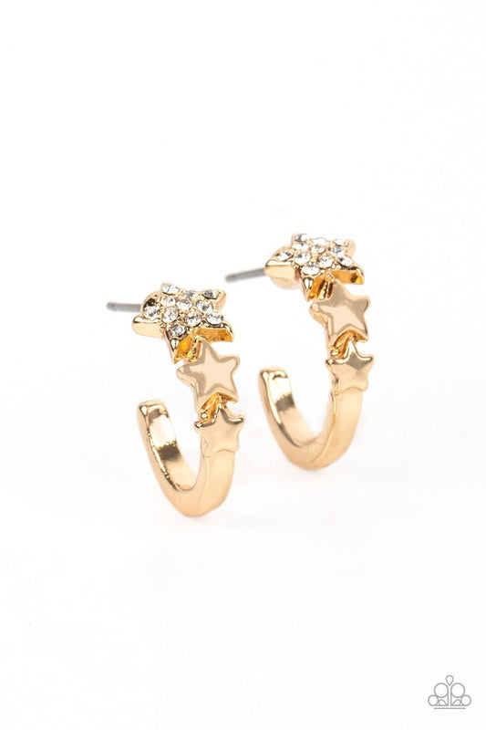 Starfish Showpiece - Gold Hoop Earrings - Paparazzi Accessories