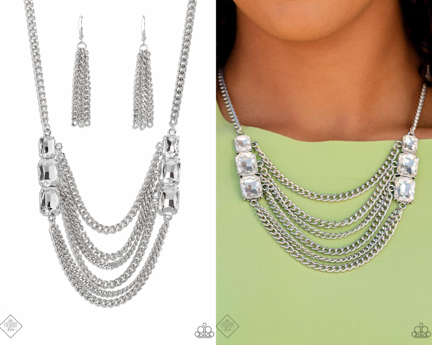 Come CHAIN or Shine - White Necklace - Paparazzi Accessories
