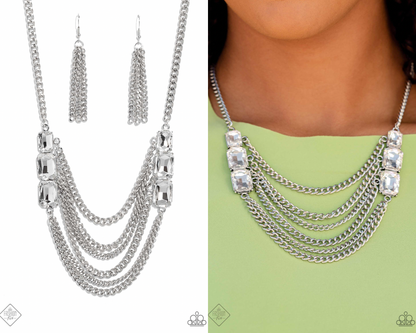 Come CHAIN or Shine - White Necklace - Paparazzi Accessories