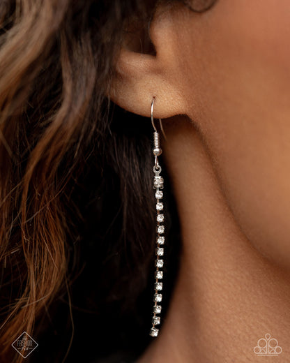 Never Enough Elegance - White - Paparazzi Short Necklace - March 2025 Fiercely 5th Avenue