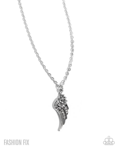 Notorious Nomad - White Necklace - Sunset Sightings June 2025 - Paparazzi Accessories