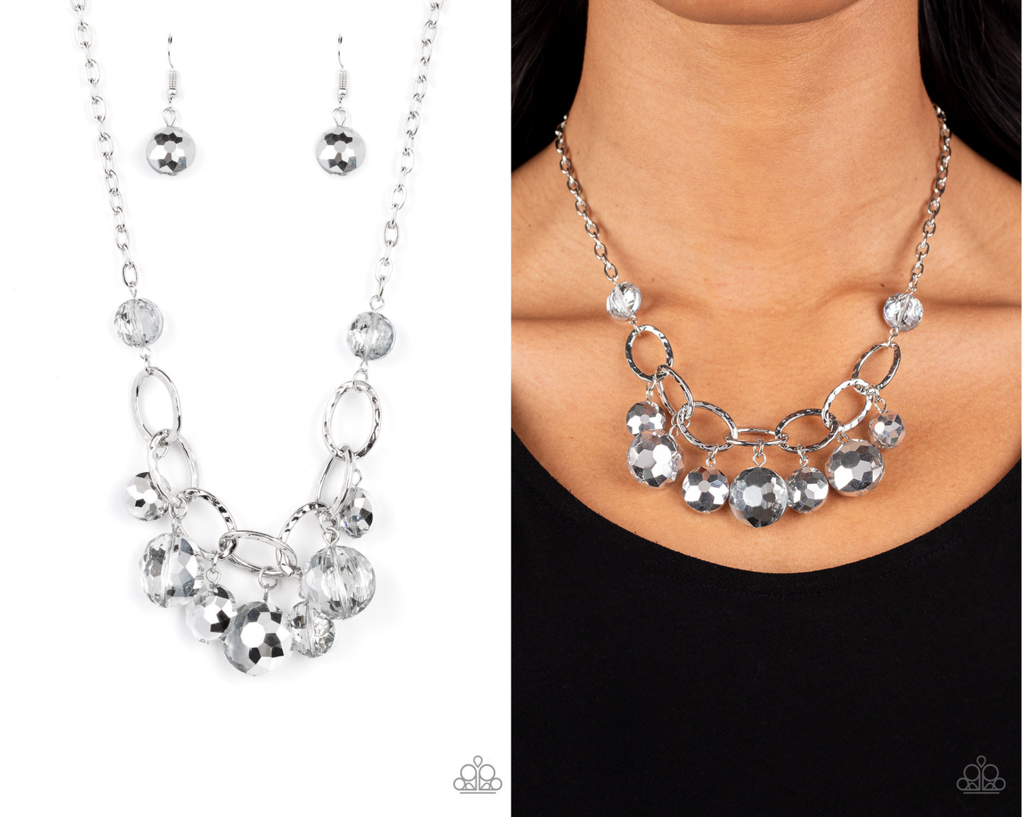 Rhinestone River - Silver Necklace - Paparazzi Accessories