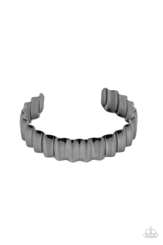 Across The HEIR-Waves - Black Cuff Bracelet
