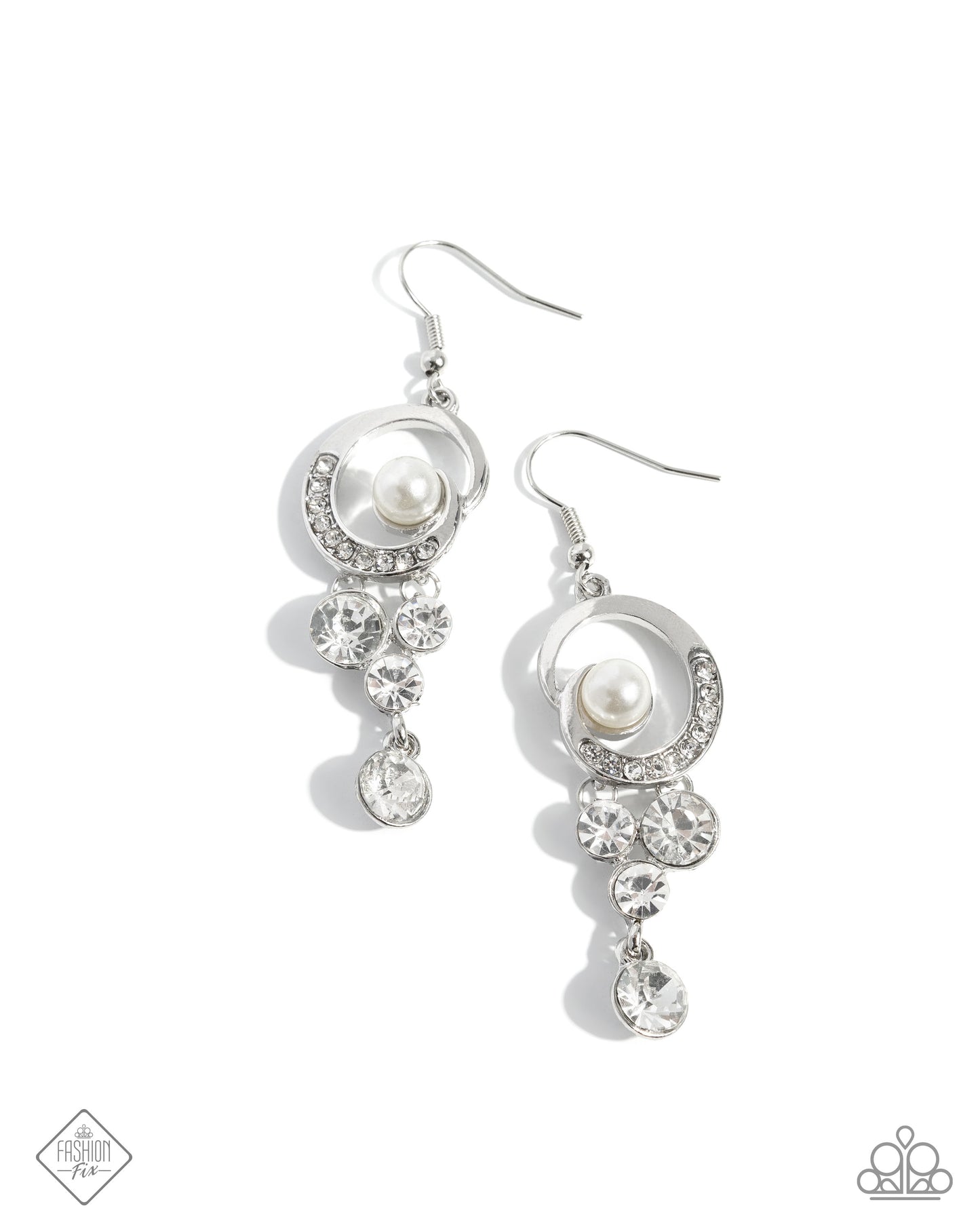 Perfect Paradigm - White Earrings - Fiercely 5th Avenue - February 2025