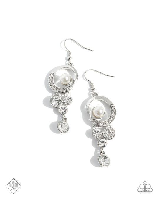 Perfect Paradigm - White Earrings - Fiercely 5th Avenue - February 2025