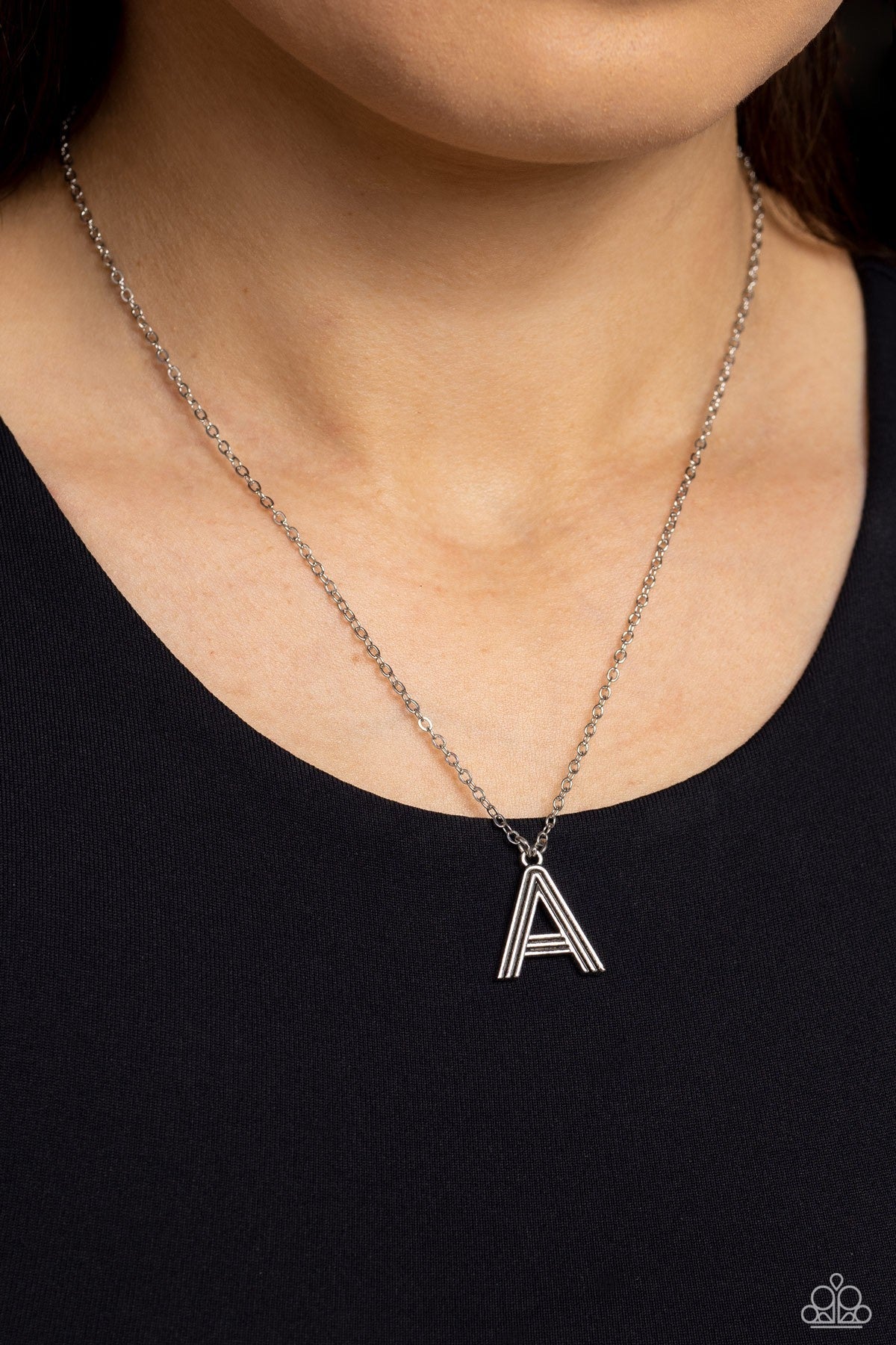 Leave Your Initials - Silver Necklace - A - Paparazzi Accessories