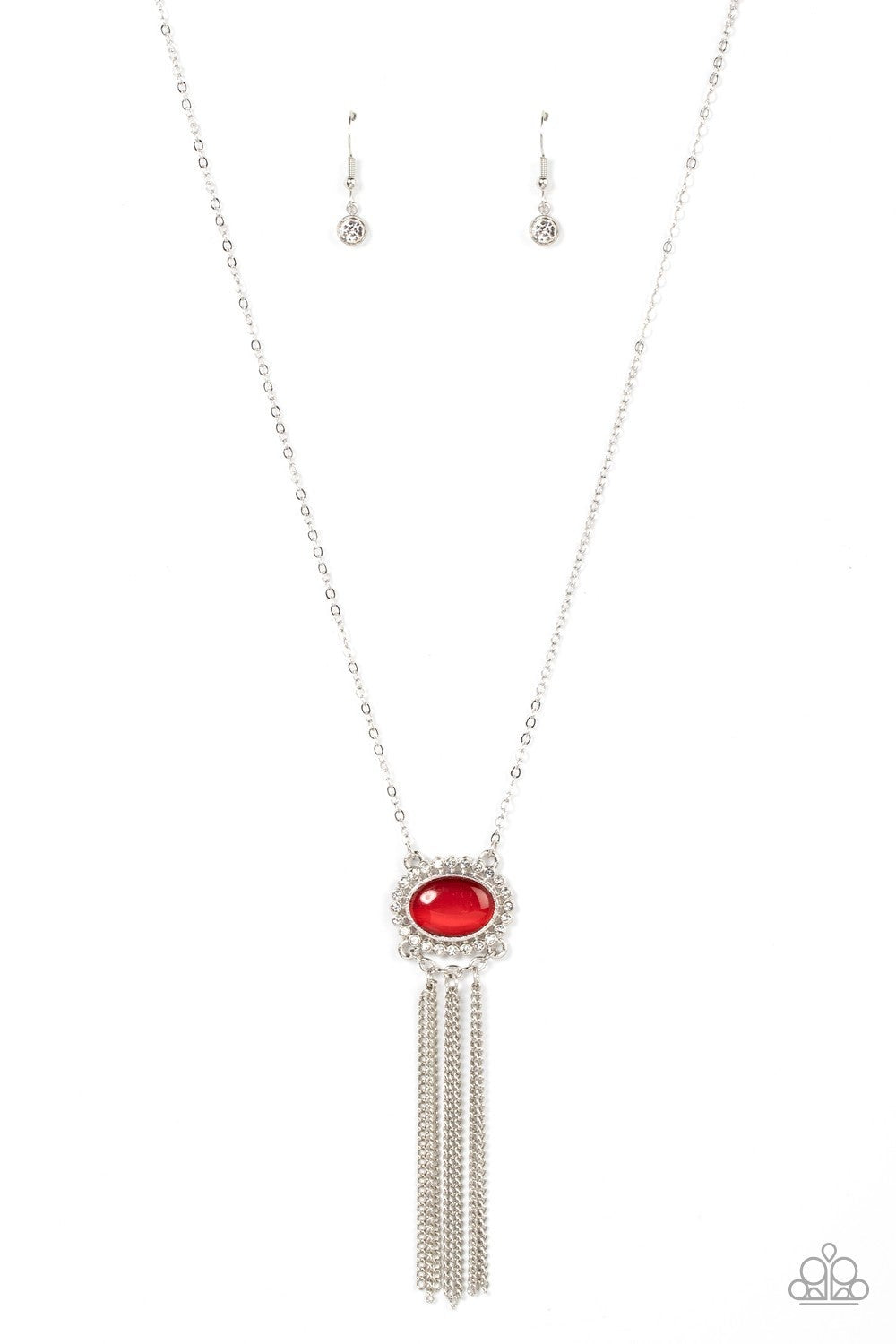 Happily Ever Ethereal - Red Cat's Eye Necklace - Paparazzi Accessories