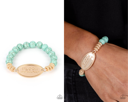Bedouin Bloom - Gold Bracelet - Paparazzi Accessories