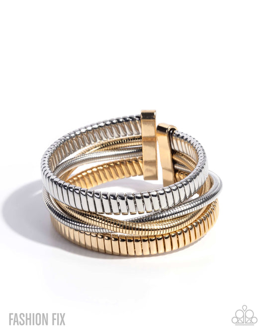 Resolute Recognition - Multi Flex Cuff Bracelet - Magnificent Musings June 2025 - Paparazzi Accessories