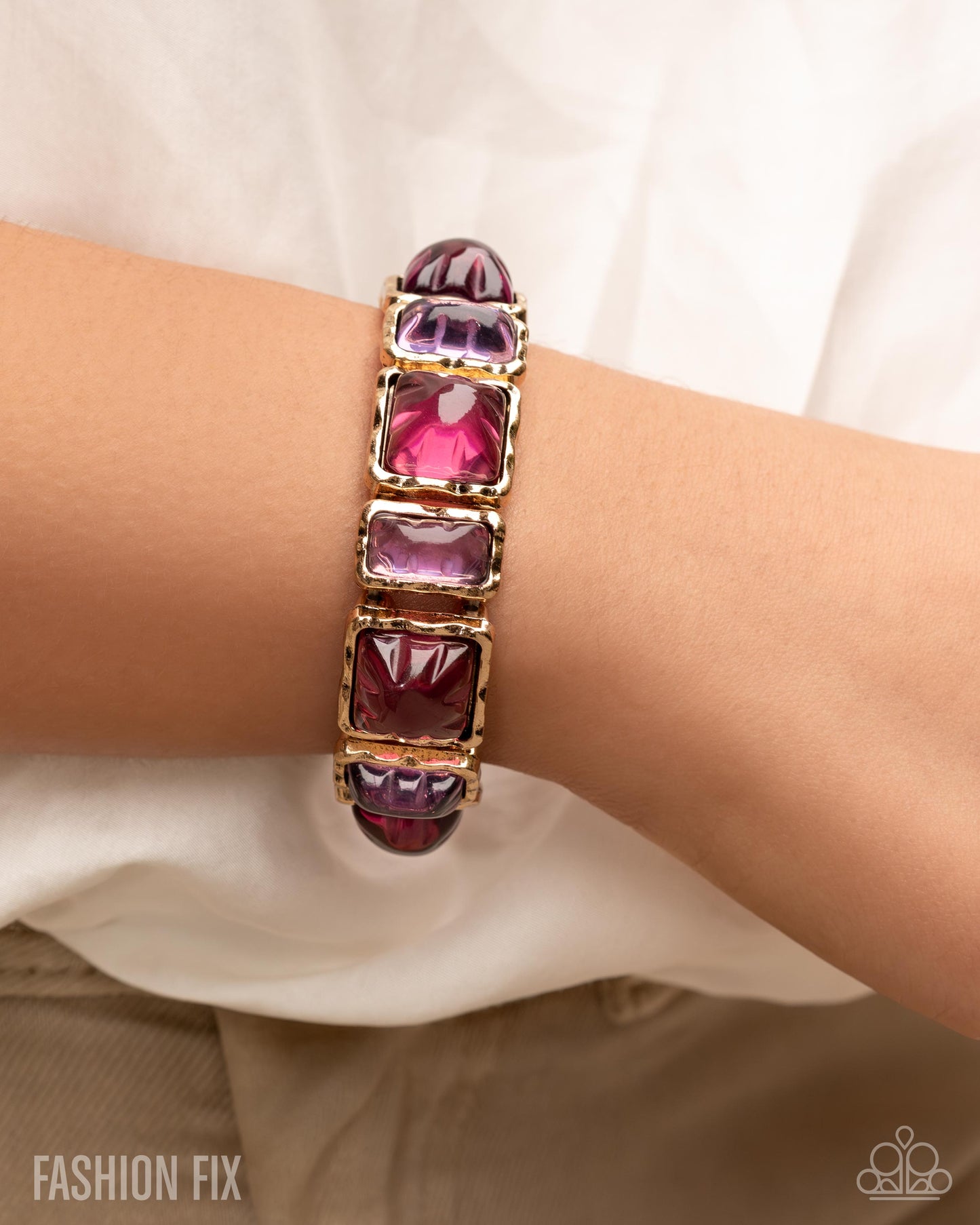Retro Radical - Purple Bracelet - Glimpses of Malibu December 2025 - Paparazzi Accessories