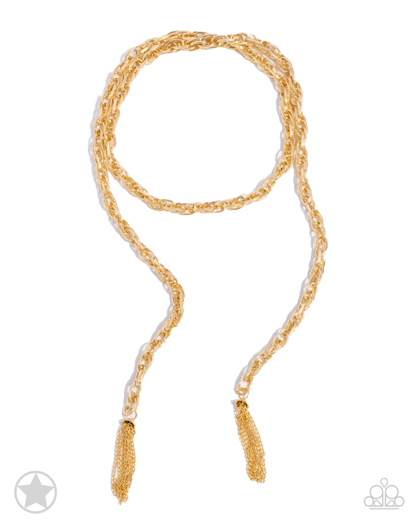 SCARFed for Attention - Gold Necklace - Paparazzi Accessories