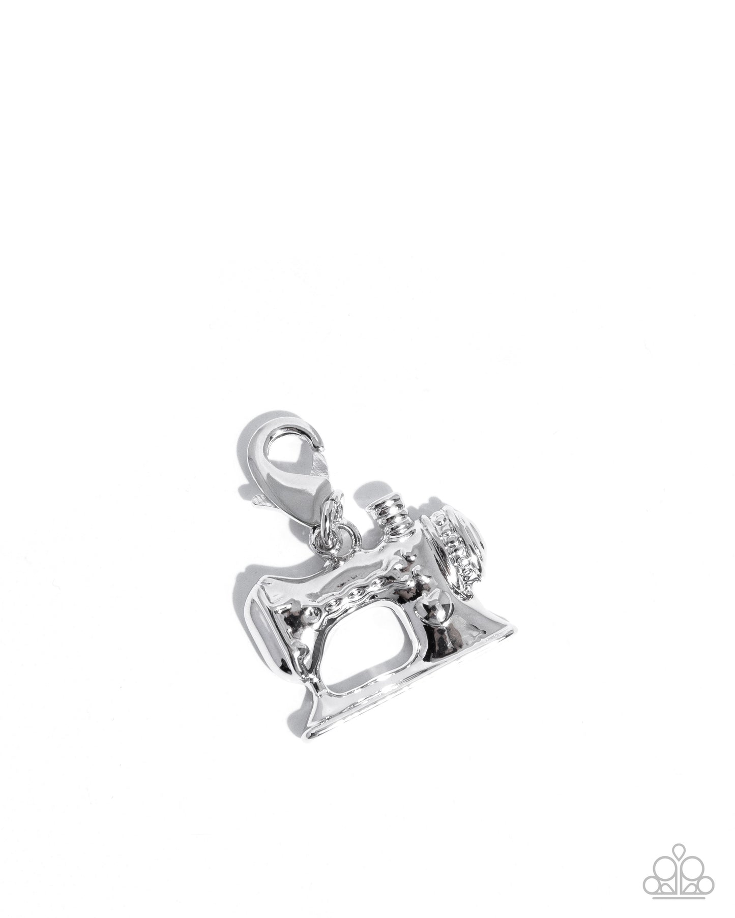 SEW-ing Style - Rhodium Plated Charm - Paparazzi Accessories