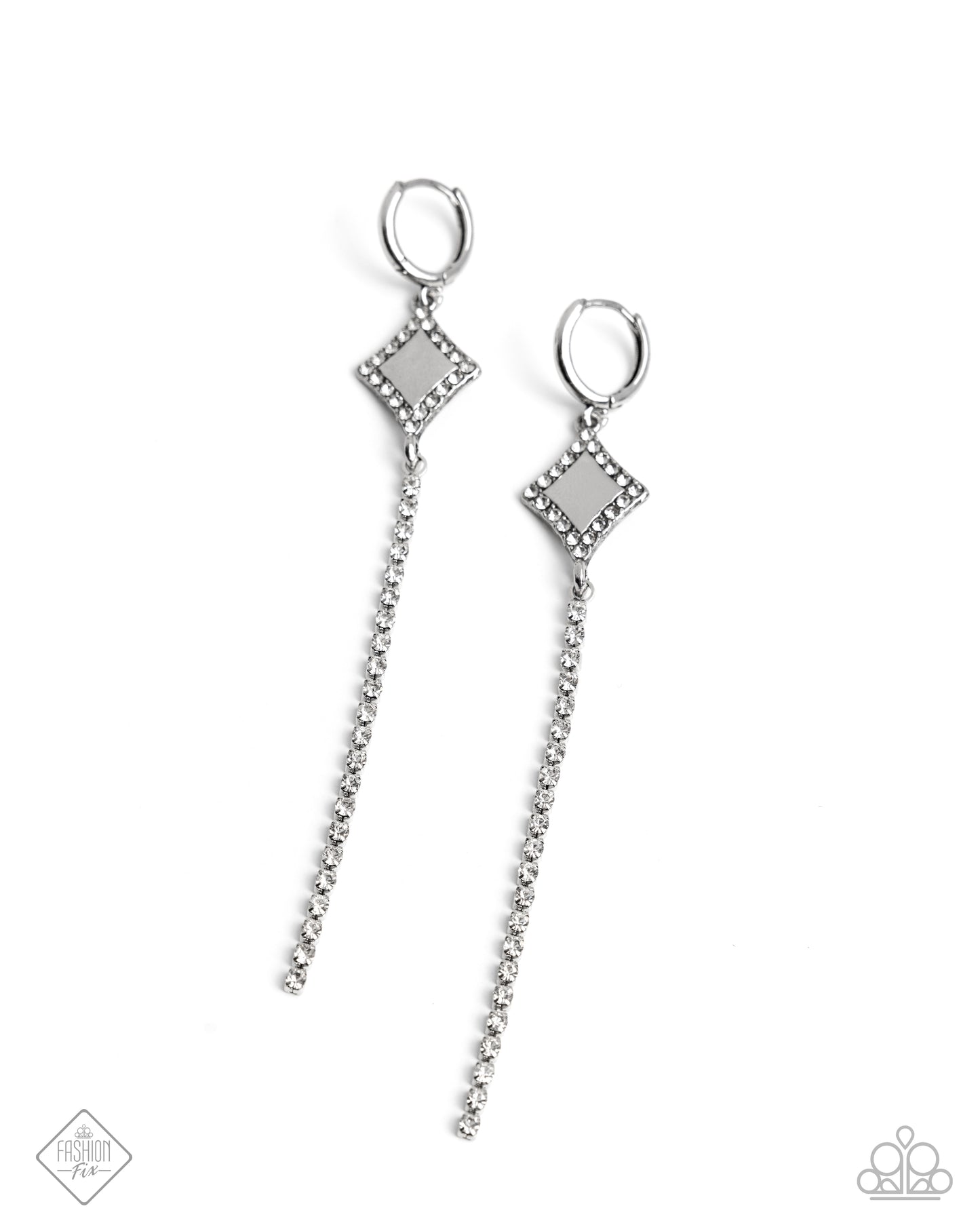 Soft-Hearted Sentiment - White Earrings - Sunset Sightings April 2025 - Paparazzi Accessories