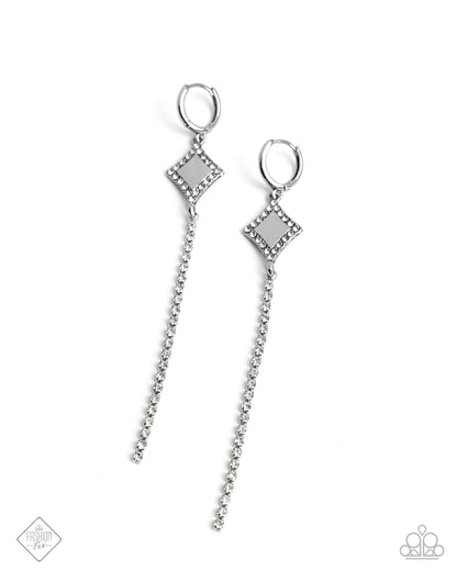 Soft-Hearted Sentiment - White Earrings - Sunset Sightings April 2025 - Paparazzi Accessories