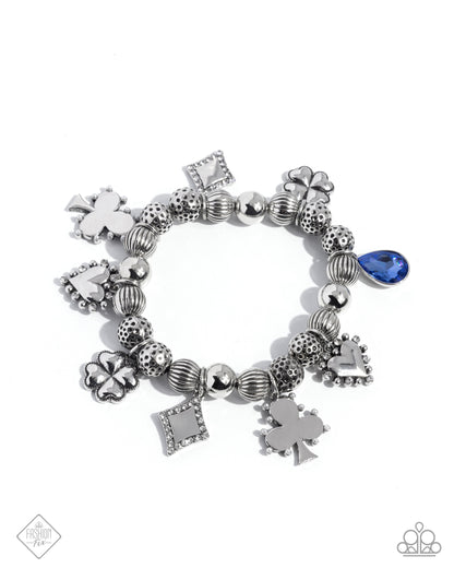 Spirited Sentiment - Blue Bracelet - Sunset Sightings April 2025 - Paparazzi Accessories