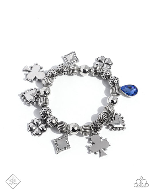 Spirited Sentiment - Blue Bracelet - Sunset Sightings April 2025 - Paparazzi Accessories