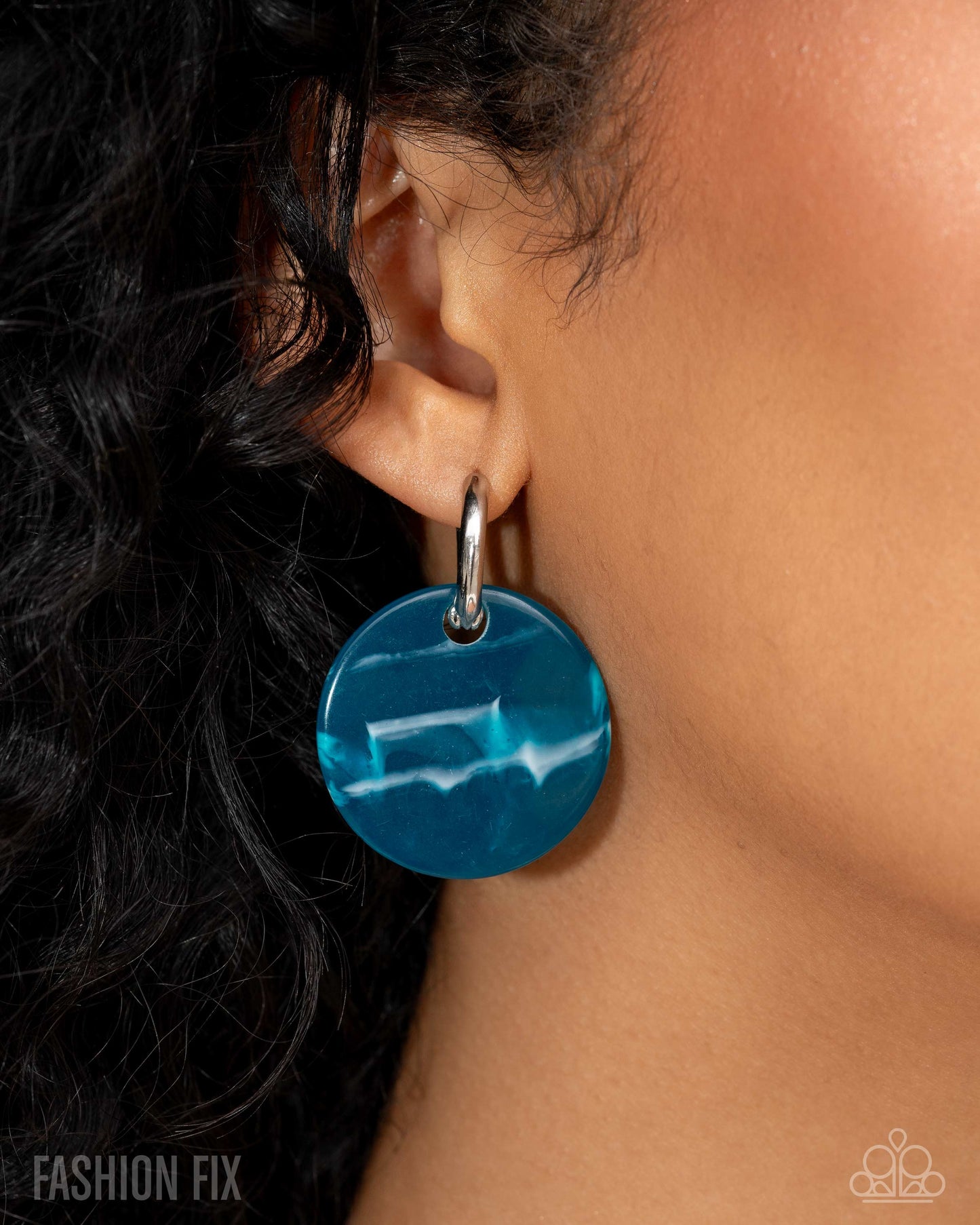 Spirited Show - Blue Hinge Hoop Earrings - Glimpses of Malibu - July 2025