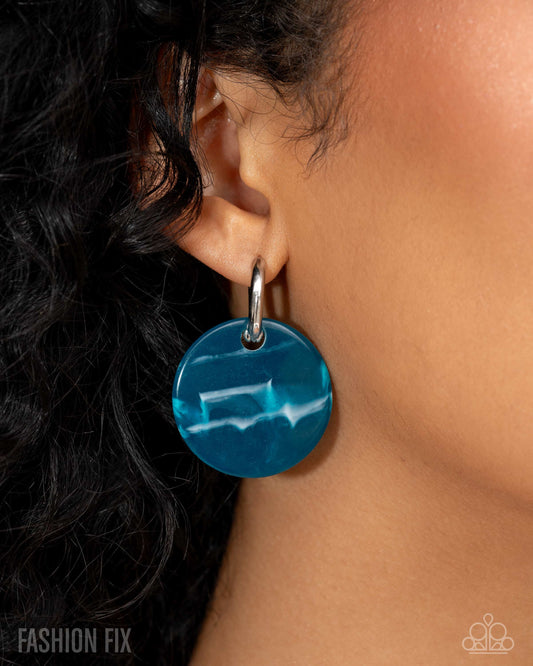 Spirited Show - Blue Hinge Hoop Earrings - Glimpses of Malibu - July 2025