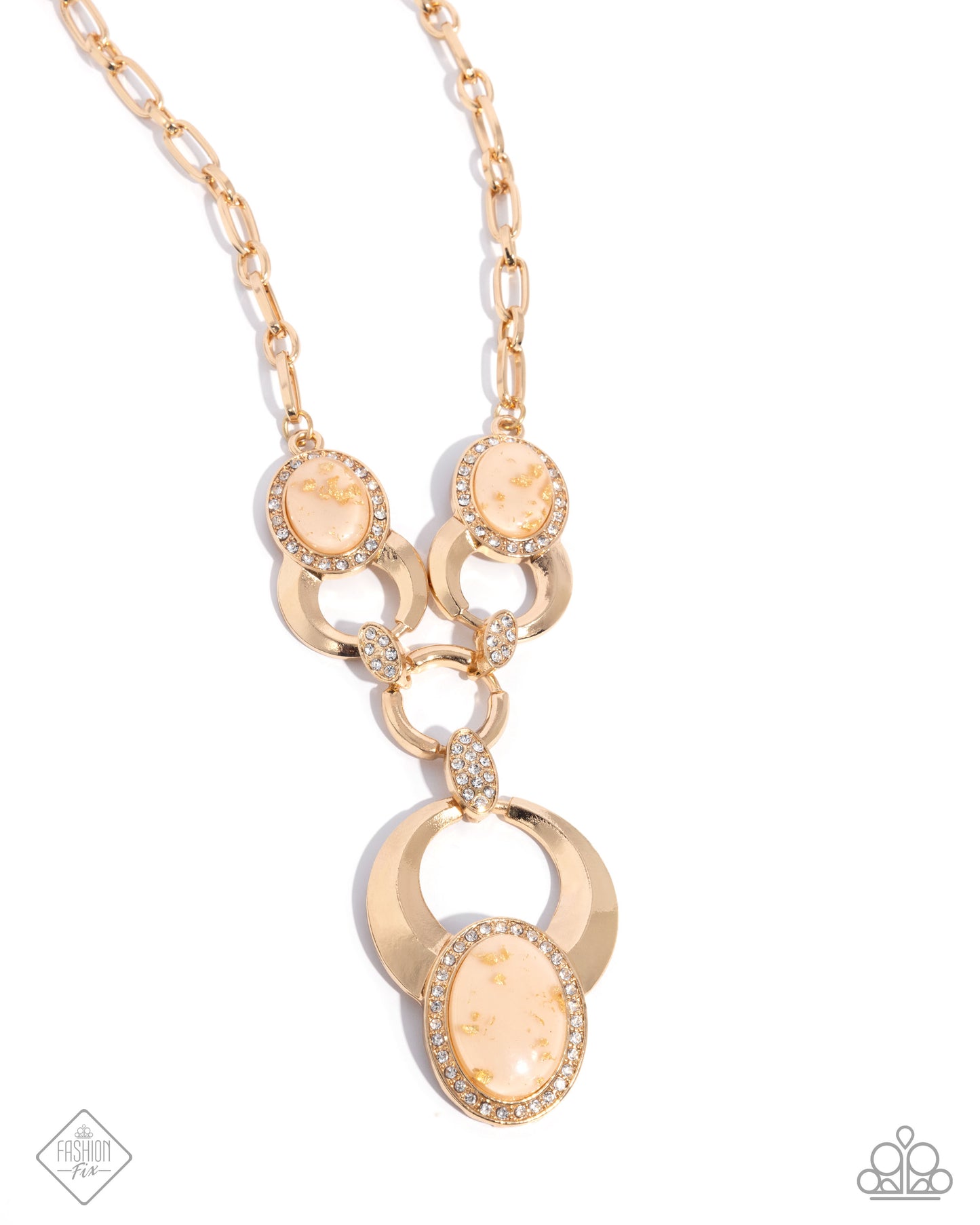 Spirited Softness - Gold Necklace - Glimpses of Malibu April 2025 - Paparazzi Accessories