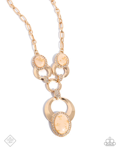 Spirited Softness - Gold Necklace - Glimpses of Malibu April 2025 - Paparazzi Accessories