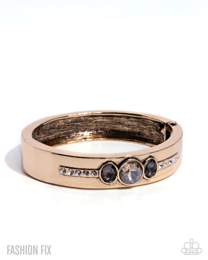 Sumptuous Sass - Gold Hinge Bracelet - Magnificent Musings August 2025 - Paparazzi Accessories