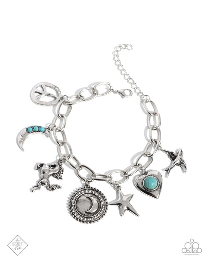Technical Token - Blue Clasp Bracelet - Paparazzi Accessories