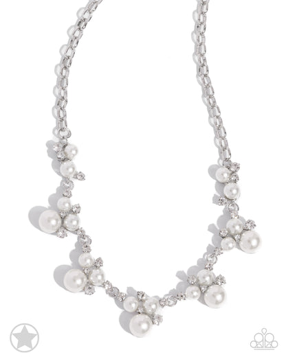 Toast To Perfection - White Pearl "Blockbuster" Necklace - Paparazzi Accessories