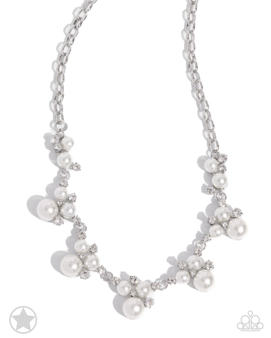 Toast To Perfection - White Pearl "Blockbuster" Necklace - Paparazzi Accessories