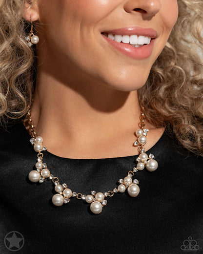 Toast To Perfection - Gold - Pearl Necklace - Paparazzi Accessories