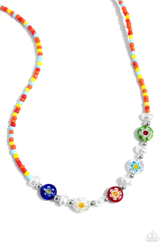 Trendy Tutor - Multi Seed Bead Necklace - Paparazzi Accessories