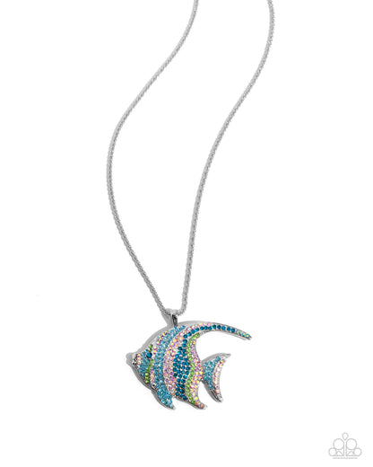 Tropical Talent - Multi Angelfish Pendant Necklace - Paparazzi Accessories