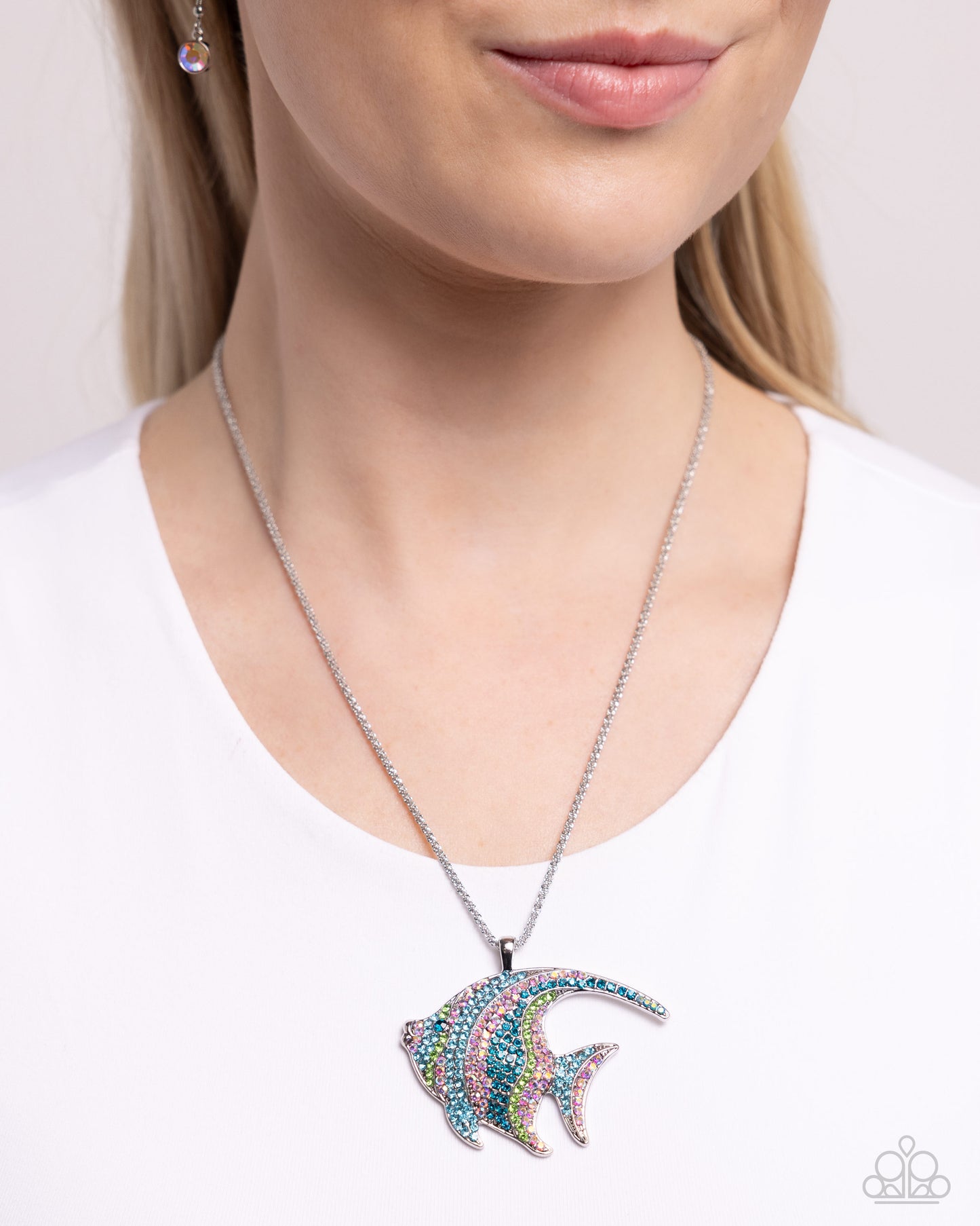 Tropical Talent - Multi Angelfish Pendant Necklace - Paparazzi Accessories