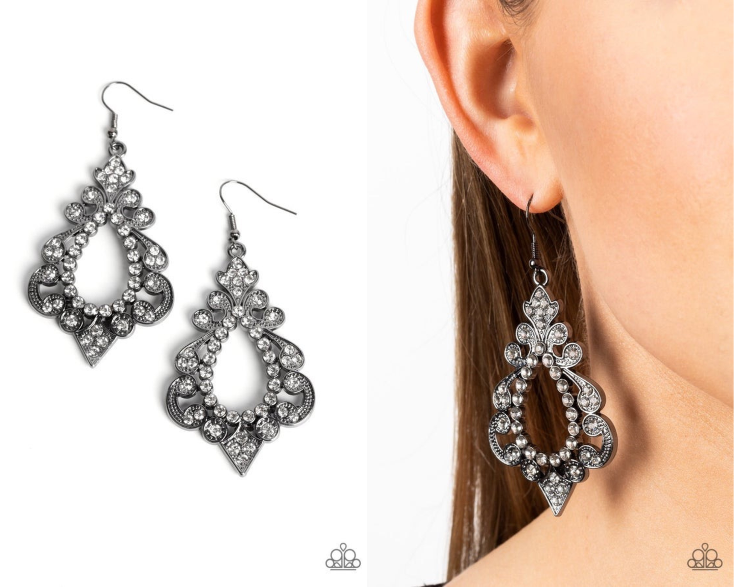 Fit for a DIVA - Black Earrings - Paparazzi Accessories