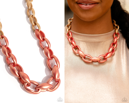 Statement Season - Orange Necklace - Paparazzi Accessories