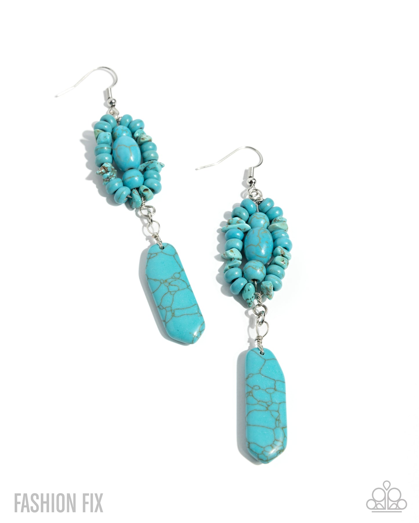 Valuable Voyage - Blue Earrings - Simply Santa Fe - October 2025 - Paparazzi Accessories