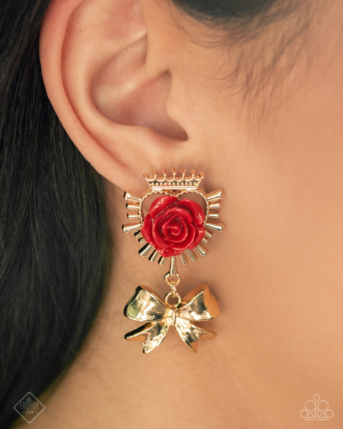 Victorian Value - Red Earrings - November 2024 Glimpses of Malibu