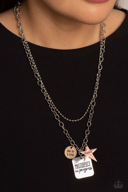 Masterpiece in Progress - Multi - Mixed Metal Necklace - Paparazzi Accessories