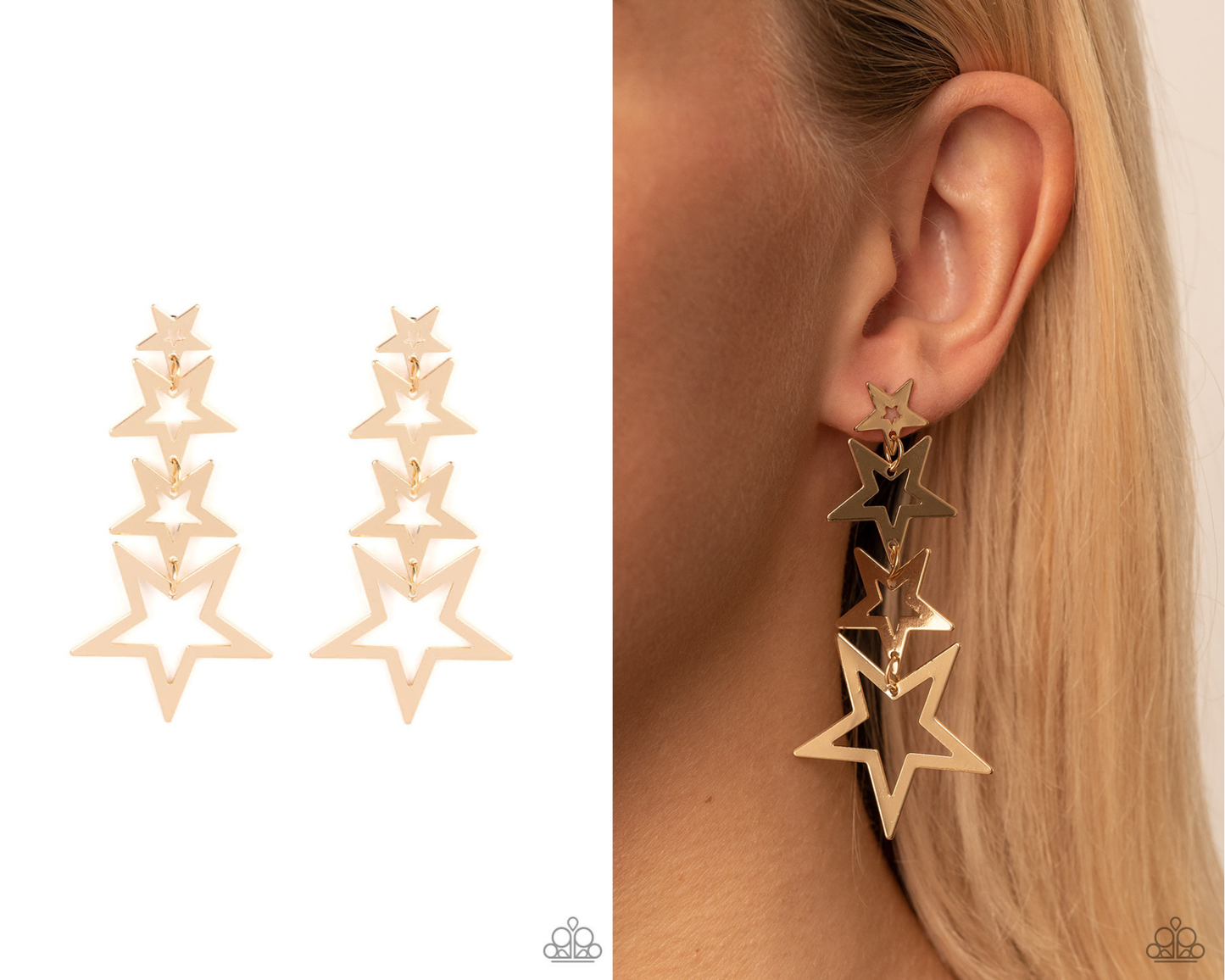 Superstar Crescendo - Gold Star Post Earrings - Paparazzi Accessories