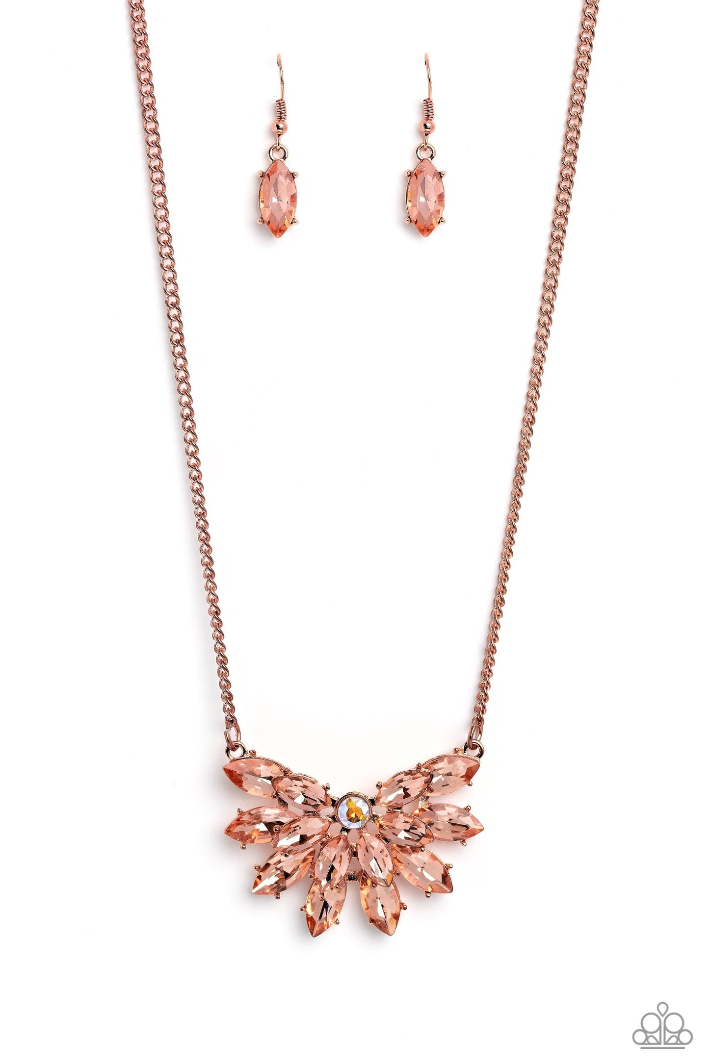 Frosted Florescence - Copper Necklace - Paparazzi Accessories