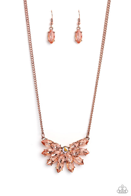 Frosted Florescence - Copper Necklace - Paparazzi Accessories