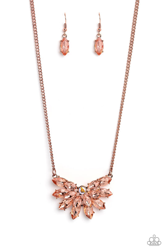 Frosted Florescence - Copper Necklace - Paparazzi Accessories