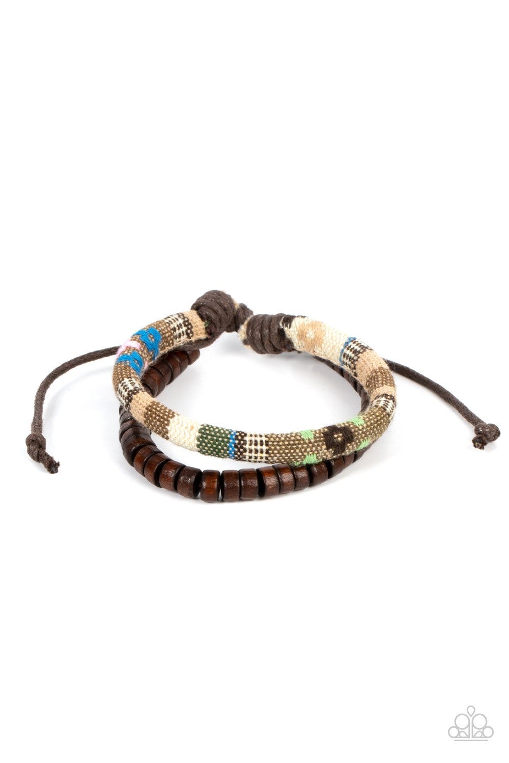 Pack your Poncho - Brown - Wooden Bead Bracelet - Paparazzi Accessories