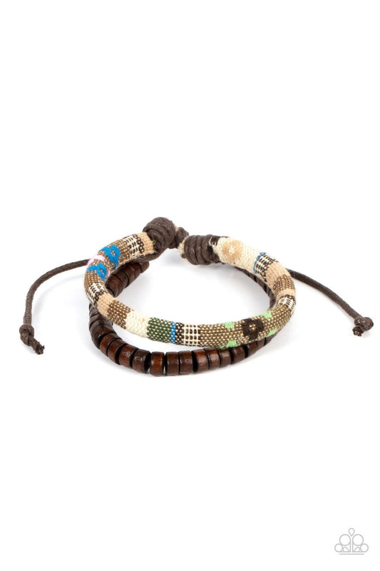 Pack your Poncho - Brown - Wooden Bead Bracelet - Paparazzi Accessories