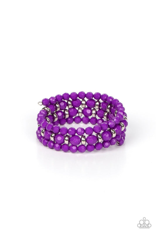 Its a Vibe - Purple Coil Bracelet - Paparazzi Accessories