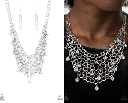 Fishing for Compliments - Silver Necklace - Paparazzi Accessories