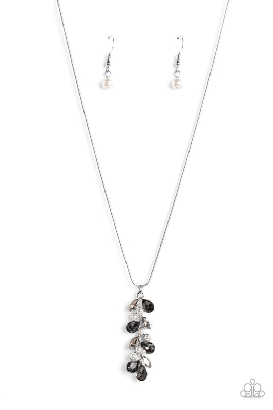 Pearls Before VINE - Silver - Smoky Gem Necklace - Paparazzi Accessories