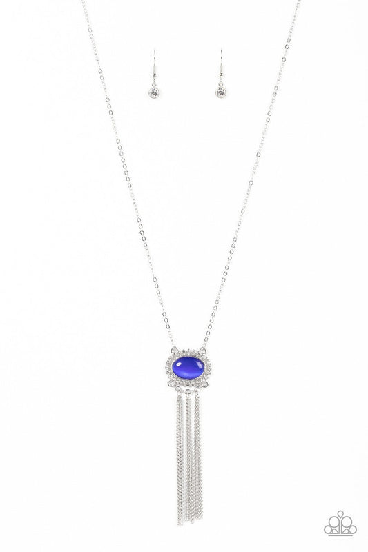 Happily Ever Ethereal - Blue - Cat's Eye Stone Necklace - Paparazzi Accessories