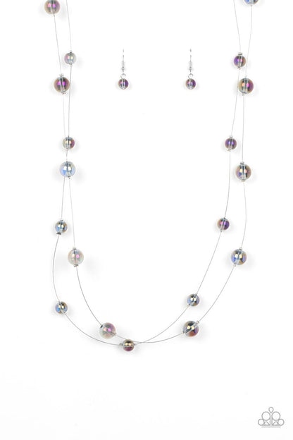 Interstellar Illusions - Purple Shimmer Necklace - Paparazzi Accessories