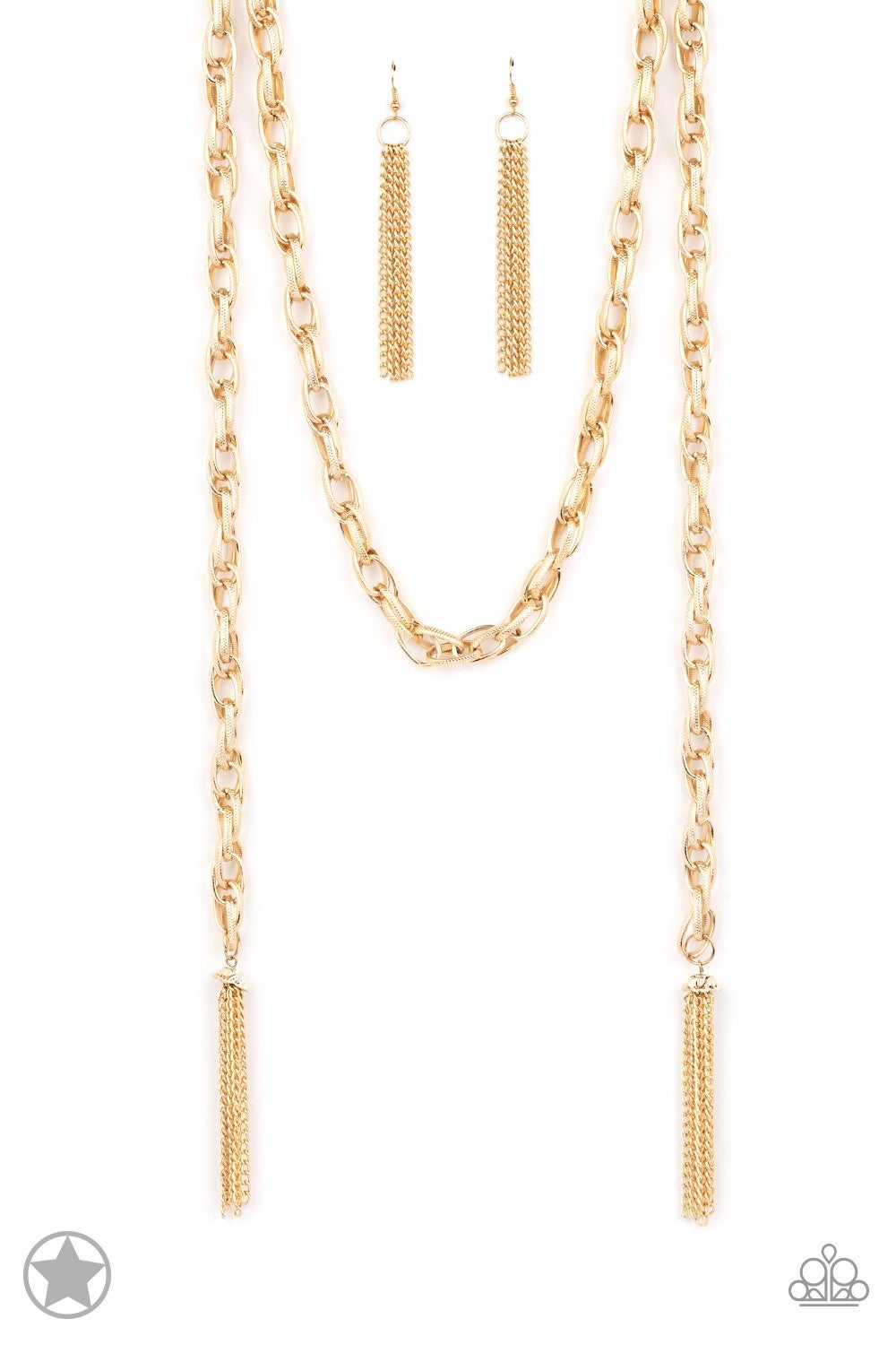 SCARFed for Attention - Gold Necklace - Paparazzi Accessories