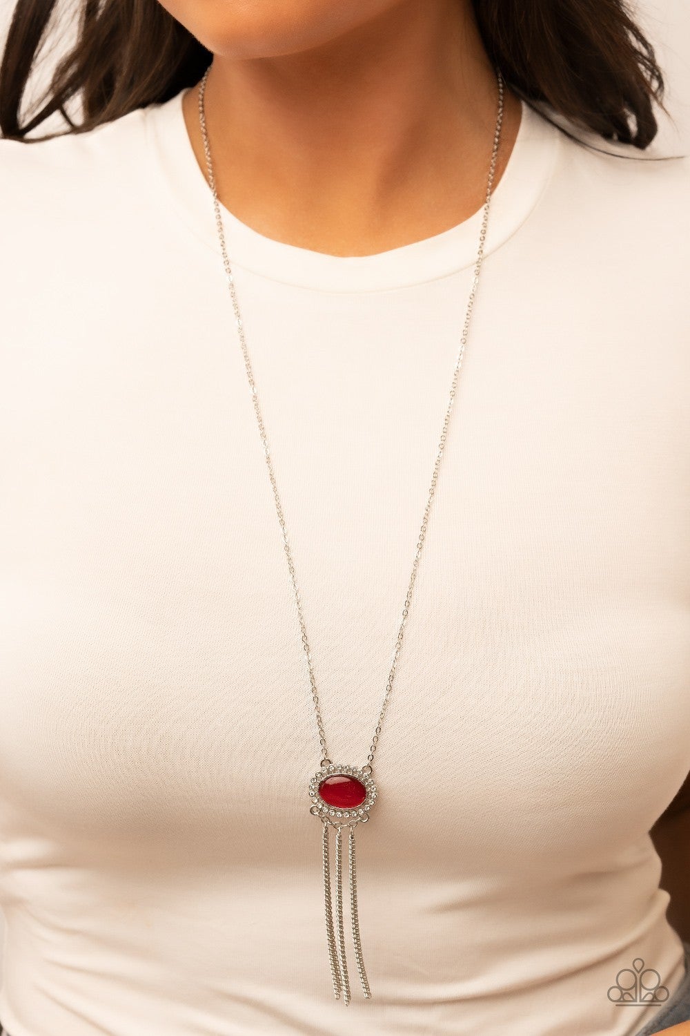 Happily Ever Ethereal - Red Cat's Eye Necklace - Paparazzi Accessories